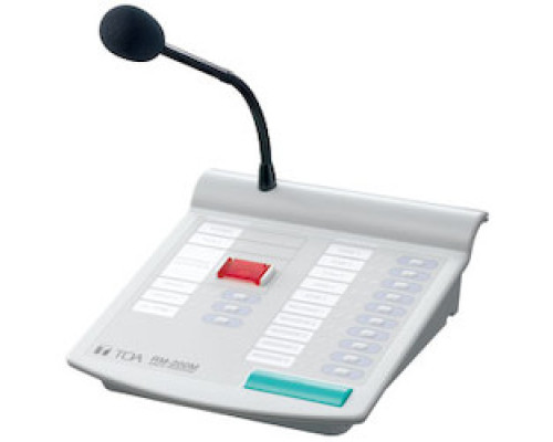 TOA ELECTRONICS INC  RM-200MPS                 Remote Microphone, 10-Function Key, RJ45 Connector, 24 Volt DC, 100 Milliampere, 600 Ohm, 100 to 20000 Hertz, 190 MM Width x 215 MM Depth x 76.5 MM Height, ABS Plastic, Bluish Gray