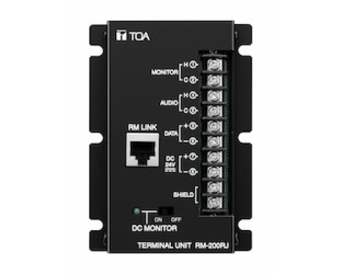 TOA ELECTRONICS INC  RM-200RJ                 Audio System Terminal Unit, 10-Pin M3 Screw RJ45 Connector, 40 Volt Applied/Withstand, 1 Ampere, 3.3