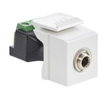 LEVITON  40839-SWS                 QuickPort Snap-in Module with 3.5mm Stereo Jack, Female to Screw Terminal, White