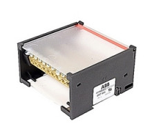 TE-ENERGY  017953422   Gray four pole distribution blocks 65 amp UL rated current with rail or base mount that accepts UL 6 AWG wire