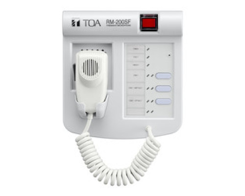 TOA ELECTRONICS INC  RM-200SF                 Fireman Microphone, Unidirectional, Dynamic, M3 Screw Terminal, 24 Volt DC, 120 Milliampere, 200 Hertz to 15 Kilohertz, 55 dB, 7.9