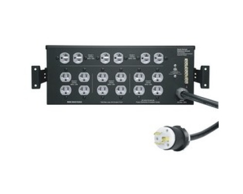 MIDDLE ATLANTIC PRODUCTS  ISOCTR-5R-240-NS   4 Space IsoCenter Rackmount Integrated Load Center Without Surge Protectors, 4 RU, 19 Inch Width x 14.4 Inch Depth x 6.97 Inch Height, Black Powder Coat, Horizontal Mount