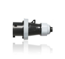 LEVITON  430P5WLEVA                 30 Amp, 600 Volt 3-Phase, 3P, 4W, LEV Series North American-Rated IEC 60309-1 & 60309-2 Pin & Sleeve Plug with Screwless Clamp Assembly, Industrial Grade, IP66/IP67/IP68/IP69K, Watertight - Black