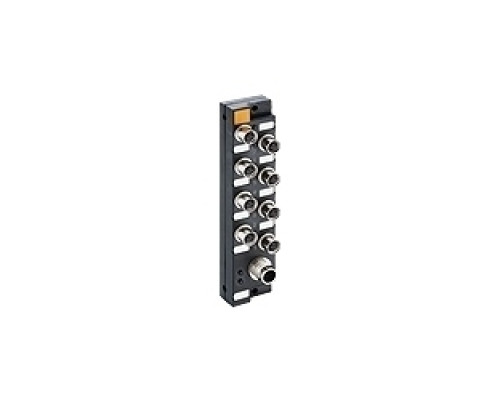 LUMBERG AUTOMATION  700000606   M8 Pico pluggable miniature actuator/sensor distribution box with LED operation and function indicators, top-entry, 4-ports, M8 socket, 3-poles, 1 signal per socket, M12 connection for the control cable.