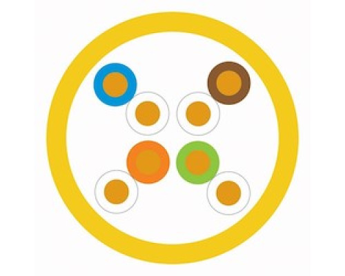 BERK-TEK  11074906                 Lanmark-6 Min Compliant, 24 AWG-4Pair Category 6 UTP-CMR Solid BC FEP/FEPVC, Yellow, Box of 1,500 ft., RoHS