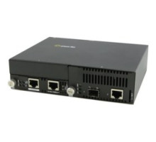 PERLE SYSTEMS 05071354  SMI-10GRT-SFP - Managed 10 Gigabit Media and Rate Converter: 10GBASE-T RJ-45 to fiber 10GBase-X or copper 10GBase-CX1 SFP+. SFP+ slot empty , AC Adapter - USA Power Cord