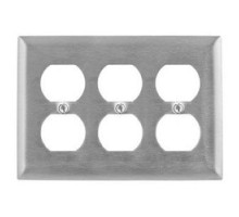 HUBBELL-KELLEMS DIV  SS83                 SS WALLPLATE 3G DUPLEX