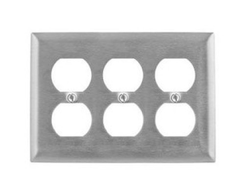 HUBBELL-KELLEMS DIV  SS83                 SS WALLPLATE 3G DUPLEX