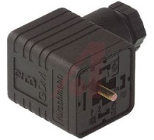HIRSCHMANN 927801118  Rectangular Connector, GDM 2009 J 1N4007, Valve, Type A, 2C + Ground, Black, 5-10mm UL