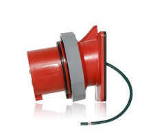 LEVITON  530B7WLEV                 30 Amp, 277/480 Volt 3-Phase, 4P, 5W, LEV Series North American-Rated IEC 60309-1 & 60309-2 Pin & Sleeve Inlet, Industrial Grade, IP66/IP67/IP68/IP69K, Watertight - Red