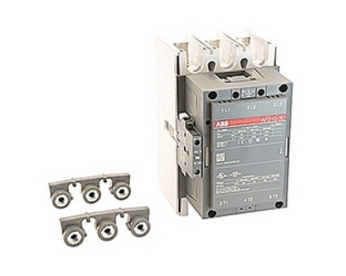 ABB  AF210-30-11-72   3 pole, 250 amp, non-reversing across the line contactor with 20-60V DC coil with 1 NO and 1 NC auxiliary contacts