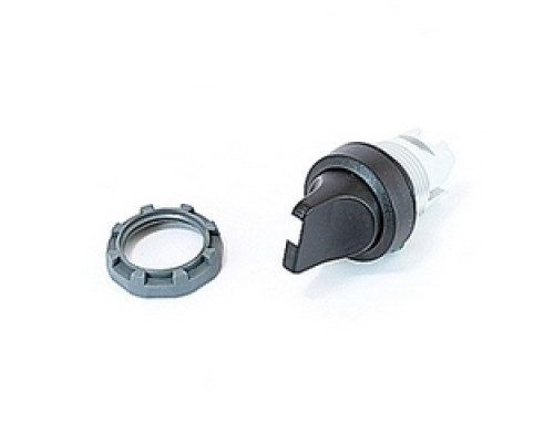 ABB  M3SSV2-10B   Modular, 3 position, momentary with spring return from A to B and from C to B, non-illuminated selector switch with black short handle