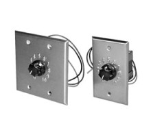 QUAM-NICHOLS COMPANY  QC100                 100W, 10-step, Attenuator, 2-gang, Stainless Steel Faceplate, Embossed Positions