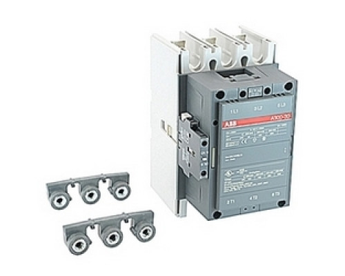 ABB  A300-30-11-34   3 pole, 500 amp, non-reversing across the line contactor with 208V AC coil and 1 NO and 1 NC auxiliary contacts