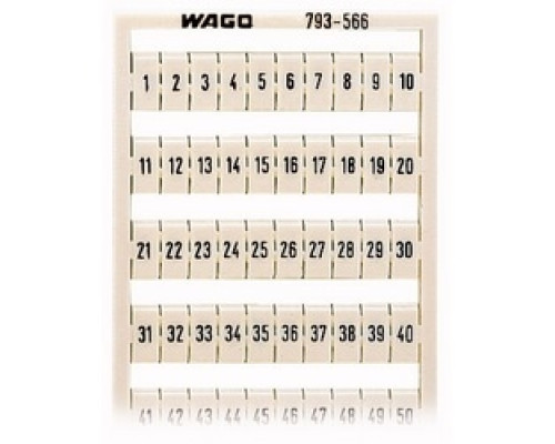 WAGO CORPORATION 793-566  WMB MULTI MARKING SYSTEM HORIZONTAL 1-50 2X FOR FOR WIDTH 5 -17.5 MM