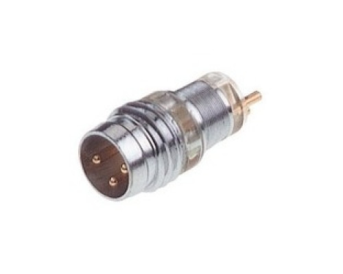 HIRSCHMANN 933153001  ELST 3308 RV LH; Appliance connector for M8 sensors, snap or screw locking, press-in tube mounting, aperture for mini-LED display window , metal-casing, 3 contacts, male, 3A, 60V, hollow pins