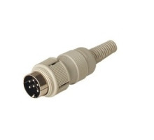 HIRSCHMANN  930966517   MAS 6100 grey; Plug with locking screw solder joint, 6 contacts, male, DIN 41 524, 4A 34V AC/DC