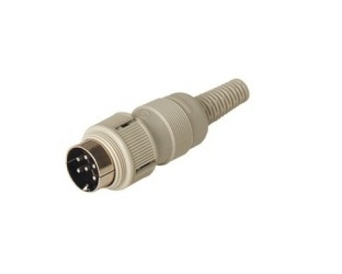 HIRSCHMANN  930966517   MAS 6100 grey; Plug with locking screw solder joint, 6 contacts, male, DIN 41 524, 4A 34V AC/DC