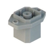 HIRSCHMANN  731802506   G 4 E 1 M grey; Panel-mounted connector for crimp contacts, blade contacts, 3 contacts + PE, alternatively 2 + PE, DIN VDE 0627 / IEC 61984, 10A 50V AC/DC