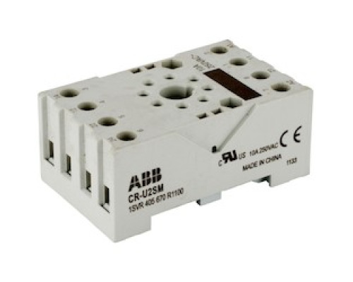 ABB  1SVR405670R1100   Socket Small For 2 C/O CR-U2SM