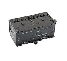 ABB  VBC7-30-10-P01   3 pole, plus 2 NO auxiliary contacts, 16 amp, mechanically interlocked miniature contactor, 24V DC coil and printed circuit board mounting and terminals