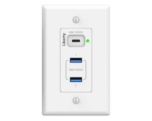 LIBERTY AV INT-USB3-CWP         USB3.2 Gen 1 5Gbps Wall Plate Client side Remote extender over HDBaseT