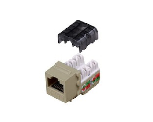 VANCO  820436                 Category 6 90 Degree Keystone Inserts - 8 Conductor and Light Almond