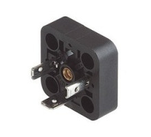 HIRSCHMANN  932592500   GSA 2000 A black; Appliance connector with retaining nut, without screws, longitudinal slots, closed nut, 2 contacts + PE, Type A construction