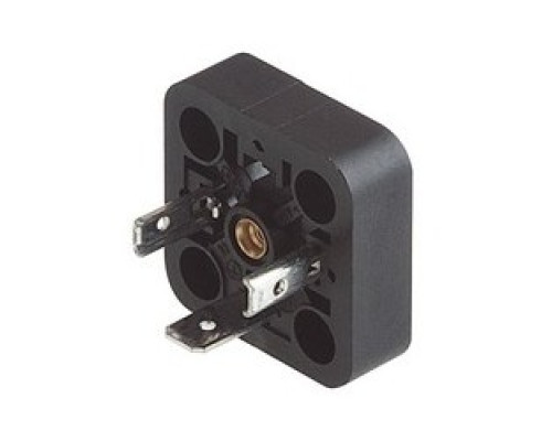 HIRSCHMANN  932592500   GSA 2000 A black; Appliance connector with retaining nut, without screws, longitudinal slots, closed nut, 2 contacts + PE, Type A construction