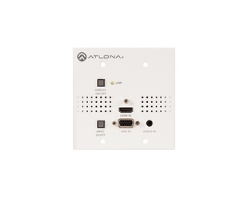 ATLONA TECHNOLOGIES  AT-HDVS-150-TX-WP                 Two-Input Wallplate Switcher for HDMI and VGA with HDBaseT Output