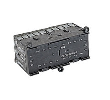 ABB  VBC6-30-01-P01   3 pole, plus 2 NC auxiliary contacts, 12 amp, mechanically interlocked miniature contactor, 24V DC coil and pinted circuit board mounting and terminals
