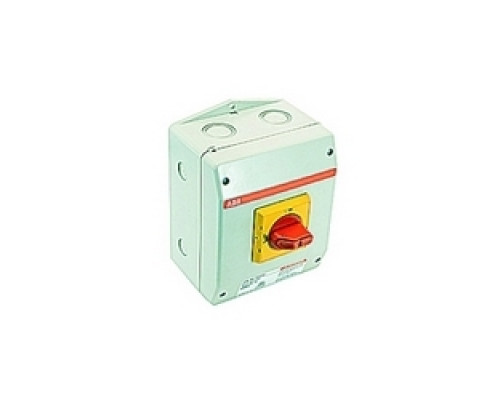 ABB  EOT45U3P3-S1   3 pole, 32 amps rated at 600 V AC, UL 508, enclosed non-fusible disconnect switch in a UL/NEMA 3R/12 plastic enclosure