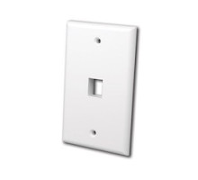 VANCO  820601                 Multi-Media Keystone Wall Plates, 1 Ports & Black