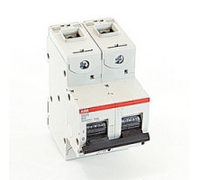 ABB  S802S-B16   2 pole, 16 amps rated at 690 V AC, IEC series high performance circuit breaker with thermal-magnetic trip device, B trip curve, and 50kA interrupt current rating