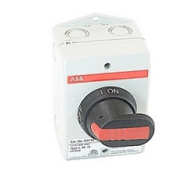 ABB  EOT16U3P4-1P   3 pole, 16 amps rated at 600 V AC, UL 508, enclosed non-fusible disconnect switch in a UL/NEMA 4/4X plastic enclosure