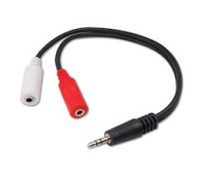 VANCO  AC3ST                 3.5mm Stereo Plug to 2-3.5mm Stereo Jacks 