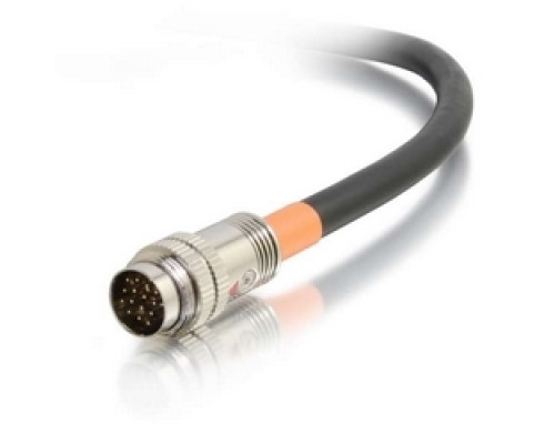 C2G  CG60066  CG60066                 Multi-Format Flying Lead, Right Angled, VGA Male/3.5 MM Stereo Male to RapidRun 15-Pin Male, 1.5’ Length, Black