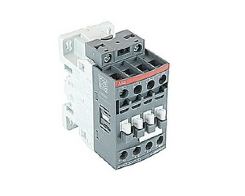 ABB  AF09Z-30-10-23   3 pole, 25 amp, non-reversing across the line contactor with 100-250V AC/DC coil and 1 NO auxiliary contacts