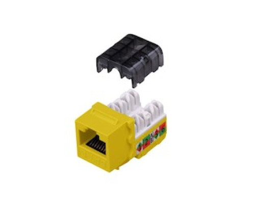 VANCO  820816                 Category 6 90 Degree Keystone Inserts - 8 Conductor and Yellow