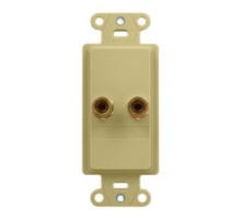 ON-Q/LEGRAND  F9006IV                 Speaker Connection Strap, Single, Pre-Configured, Decorator, 1-Gang, 2-Port, 1.65