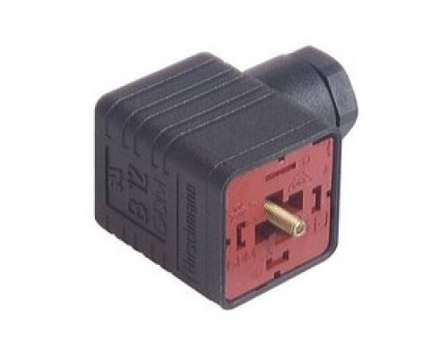 HIRSCHMANN  931236100   GDM 2009 J black; Cable Socket with central screw M 3 x 35, 2 contacts + PE, PG9, DIN EN 175 301-803-A, Type A