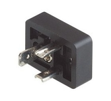 HIRSCHMANN 932421100  GSN 20 black; Appliance connector with central screws hollow , 1 screw M 3 x 4, 2 contacts + PE, DIN EN 175 301-803-B