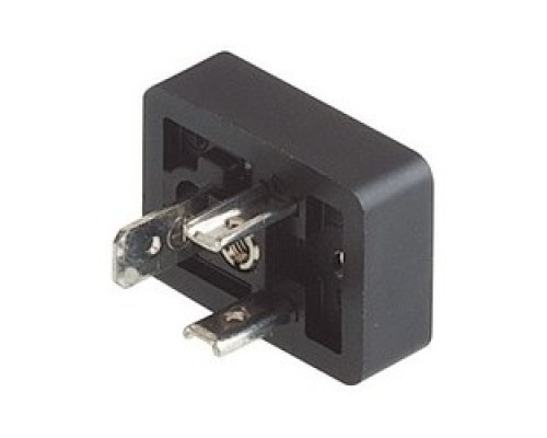 HIRSCHMANN 932421100  GSN 20 black; Appliance connector with central screws hollow , 1 screw M 3 x 4, 2 contacts + PE, DIN EN 175 301-803-B