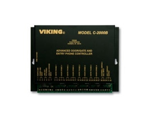 VIKING ELECTRONICS  C-2000B                 Door Entry Control for 1-4 Entry Phones, Provides C.O. Sharing, Caller ID, Door Strike and Keyless Entry