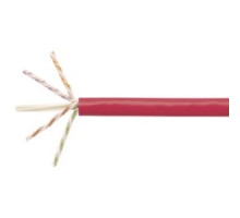 COMMSCOPE SYSTIMAX SOLUTIONS  760151969  2091B RED C6A 4/23 U/UTP R3000                 Copper Cable, Category 6A, 23 AWG, 4 Pair, Unshielded, UTP, Solid Bare Copper Conductor, FEP/PVC, CMP, Plenum Cable, Red Jacket, 3000Ft, Reels
