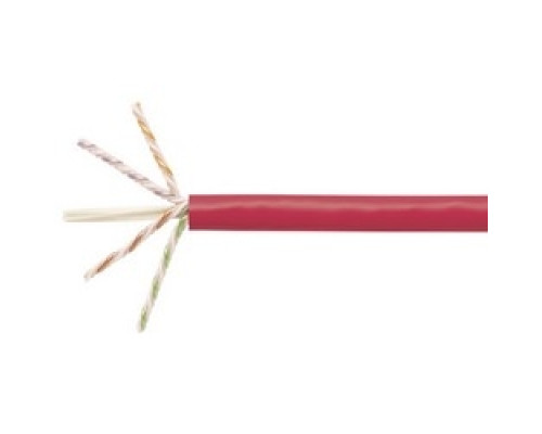 COMMSCOPE SYSTIMAX SOLUTIONS  760151969  2091B RED C6A 4/23 U/UTP R3000                 Copper Cable, Category 6A, 23 AWG, 4 Pair, Unshielded, UTP, Solid Bare Copper Conductor, FEP/PVC, CMP, Plenum Cable, Red Jacket, 3000Ft, Reels