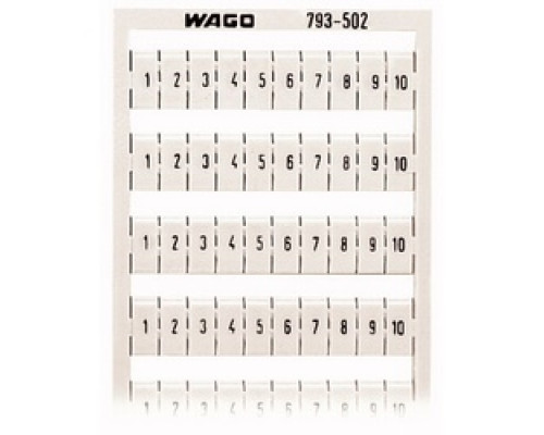 WAGO CORPORATION  793-502   WMB MULTI MARKING SYSTEM  HORIZONTAL 1-10 WHITE