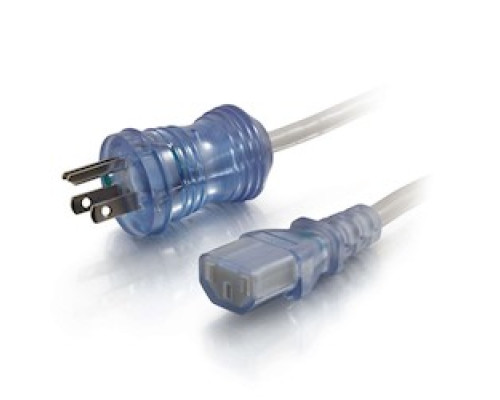 C2G  CG48006  48006                 8 ft. 16AWG Hospital Power Cable, 5-15P-C13 Clear