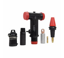 COOPER POWER SYSTEMS  TP615FF25TCCE                 Eaton Cooper Power series T-OP II deadbreak connector, 600A, 15 kV, AC 1 min: 34 kV, DC 15 min: 53 kV, BIL: 95 kV, Min corona: 11 kV, Cable insul: 1.26-1.64 inch, Strand: 750 kcmil, Sol