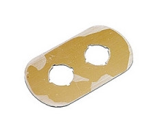 ABB  1SFA611930R1002   2 seat silver-gray aluminum on plastic legend plate with 22mm mounting size